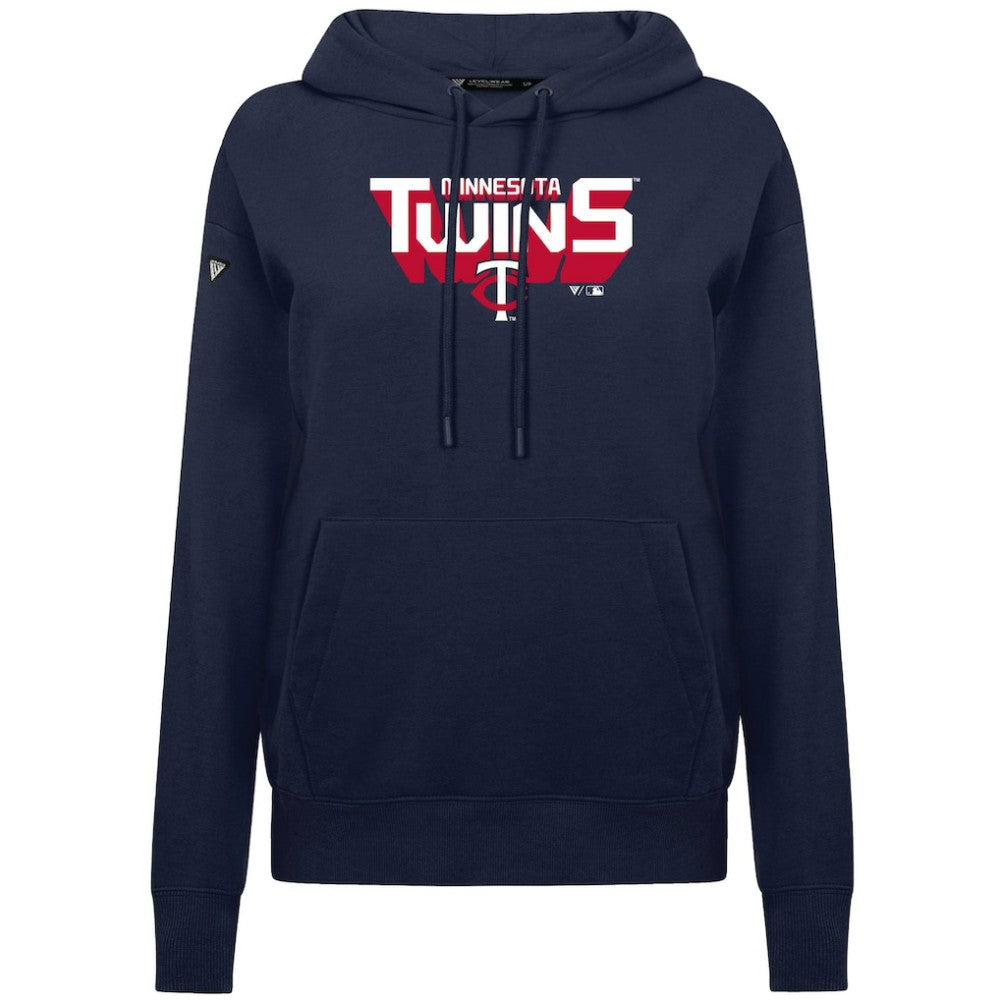 Minnesota Twins Levelwear Women's Adorn Retro 3D Pullover Hoodie - MLB Hoodies