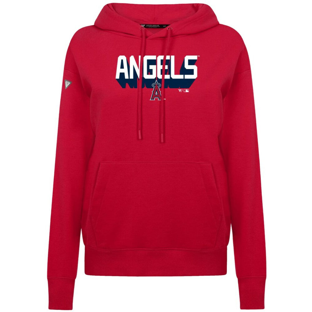 Los Angeles Angels Levelwear Women's Adorn Retro 3D Pullover Hoodie - MLB Hoodies