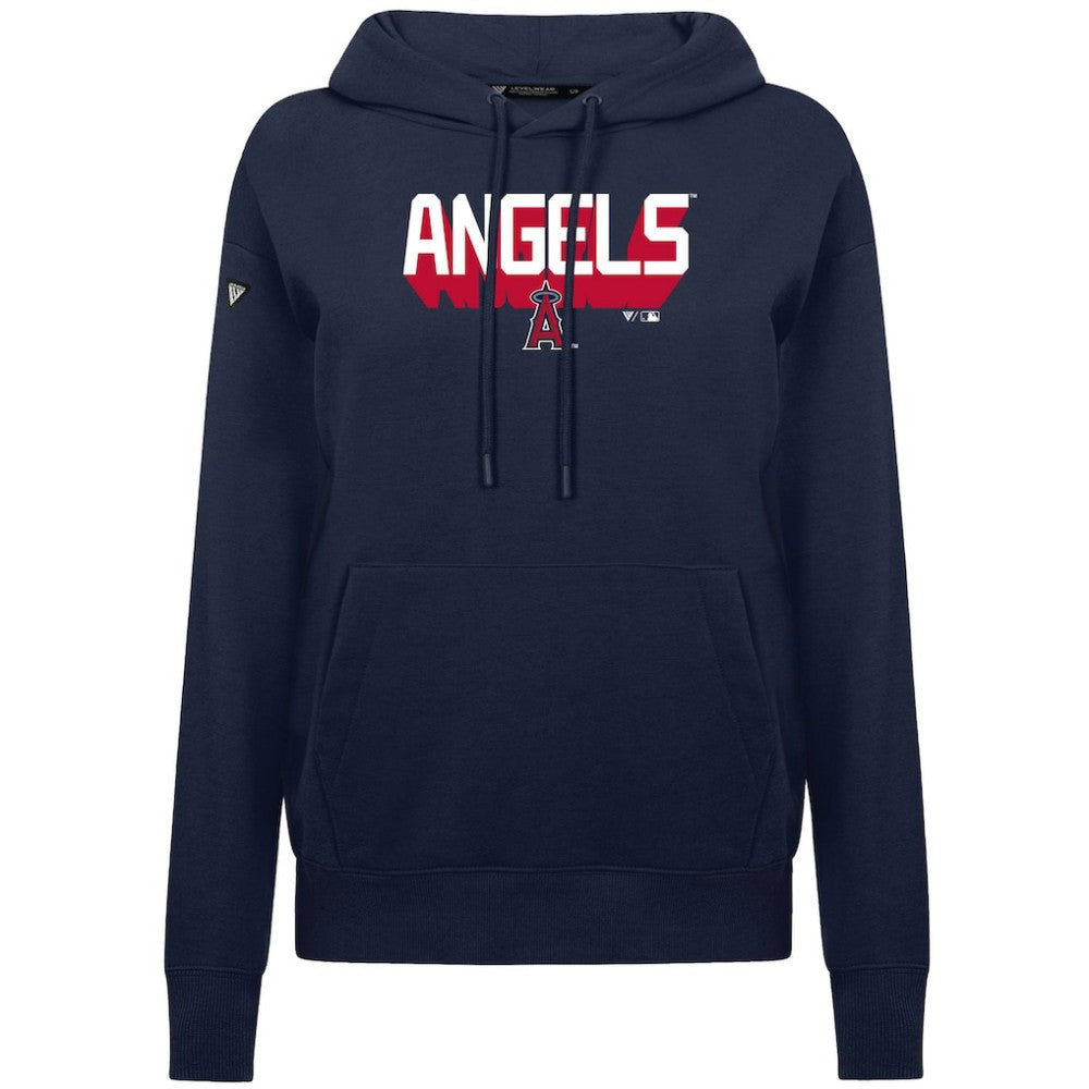 Los Angeles Angels Levelwear Women's Adorn Retro 3D Pullover Hoodie - MLB Hoodies