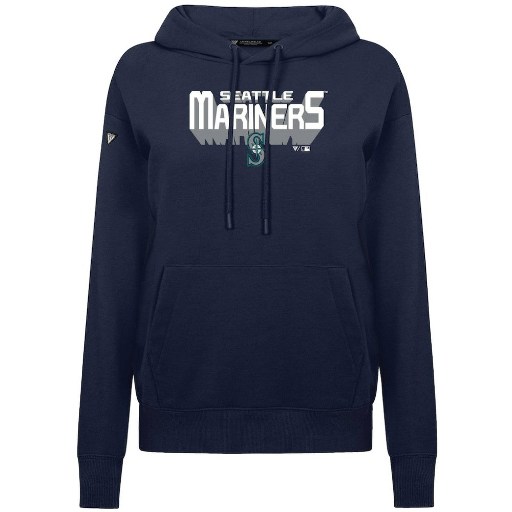 Seattle Mariners Levelwear Women's Adorn Retro 3D Pullover Hoodie - MLB Hoodies