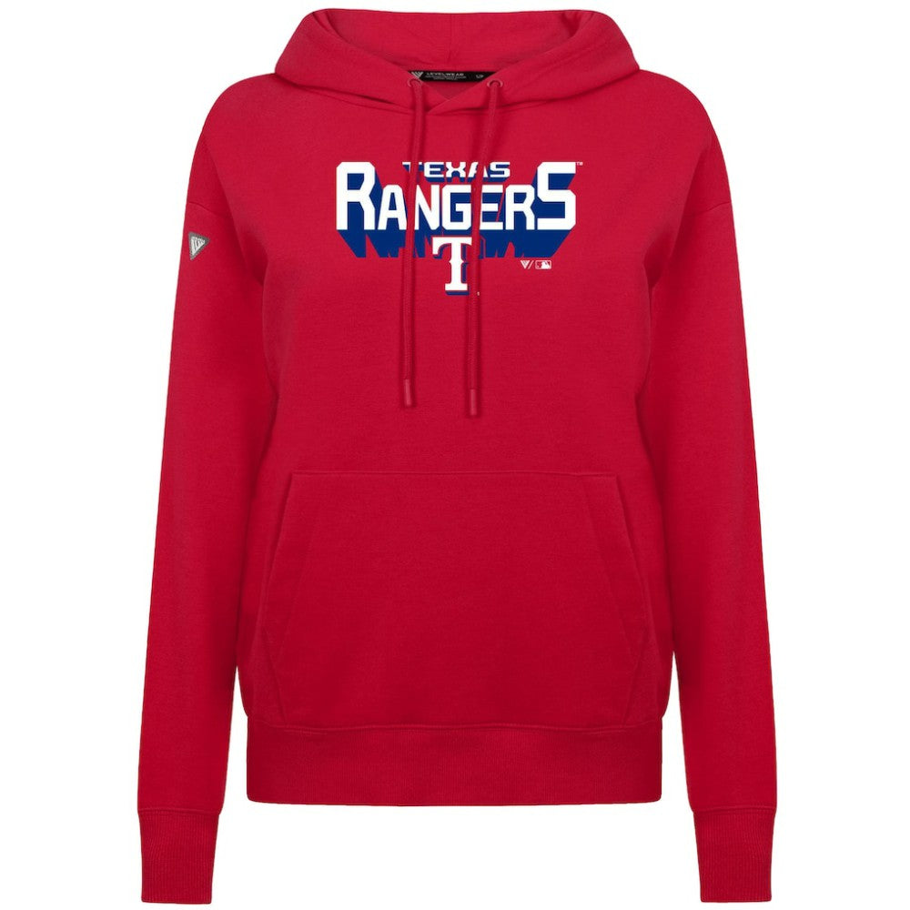 Texas Rangers Levelwear Women's Adorn Retro 3D Pullover Hoodie - MLB Hoodies