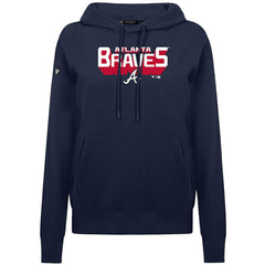 Atlanta Braves Levelwear Women's Adorn Retro 3D Pullover Hoodie - MLB Hoodies