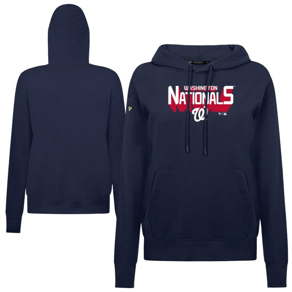 Washington Nationals Levelwear Women's Adorn Retro 3D Pullover Hoodie - MLB Hoodies