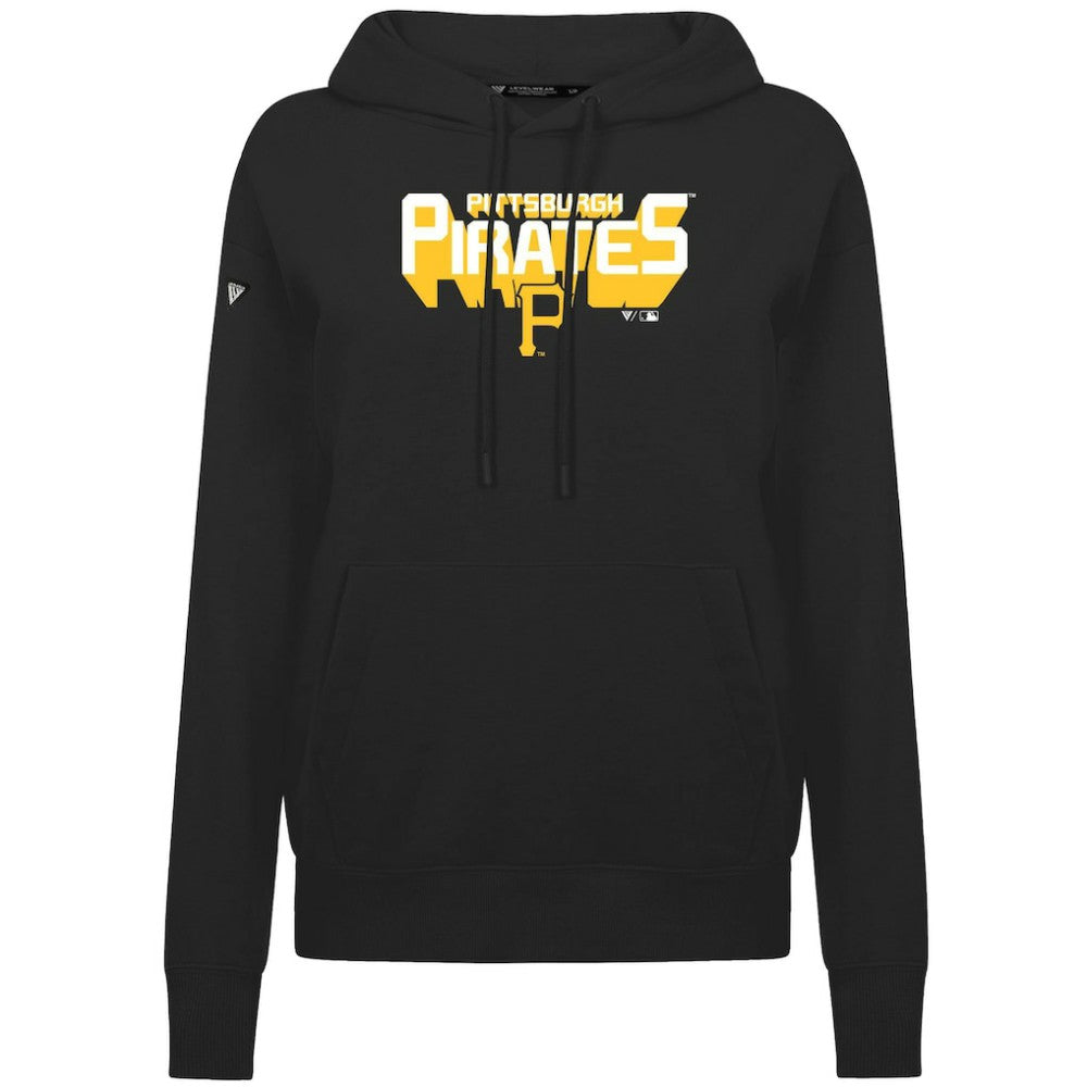 Pittsburgh Pirates Levelwear Women's Adorn Retro 3D Pullover Hoodie - MLB Hoodies