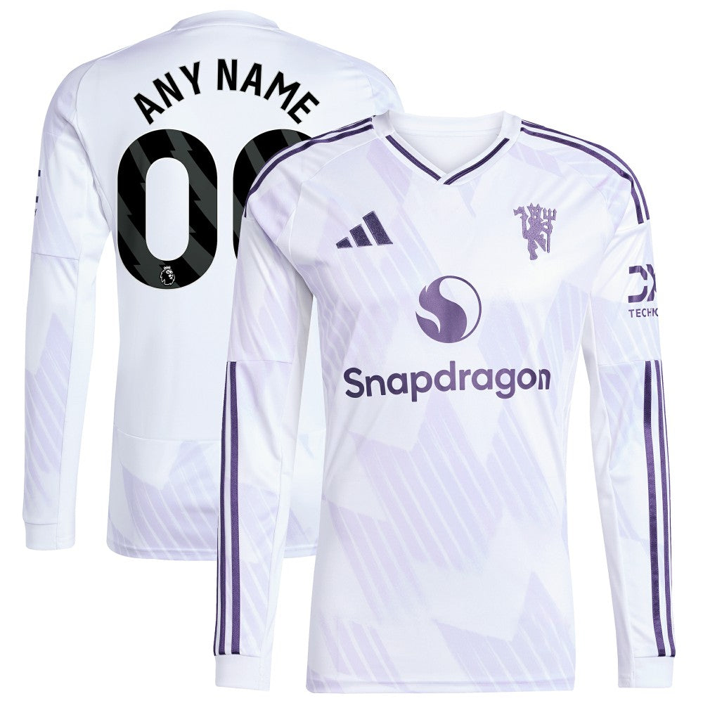 Manchester United 2025/26 Away Replica Long Sleeve Custom Jersey