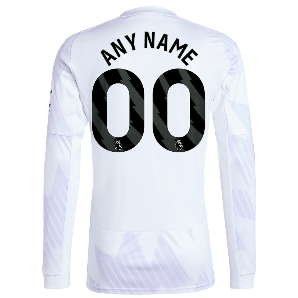 Manchester United 2025/26 Away Replica Long Sleeve Custom Jersey