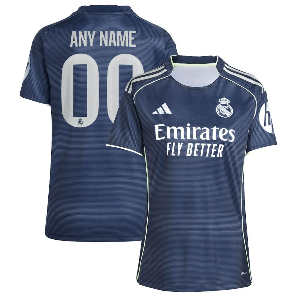 Real Madrid Women's 2025/26 Away Replica Custom Jersey