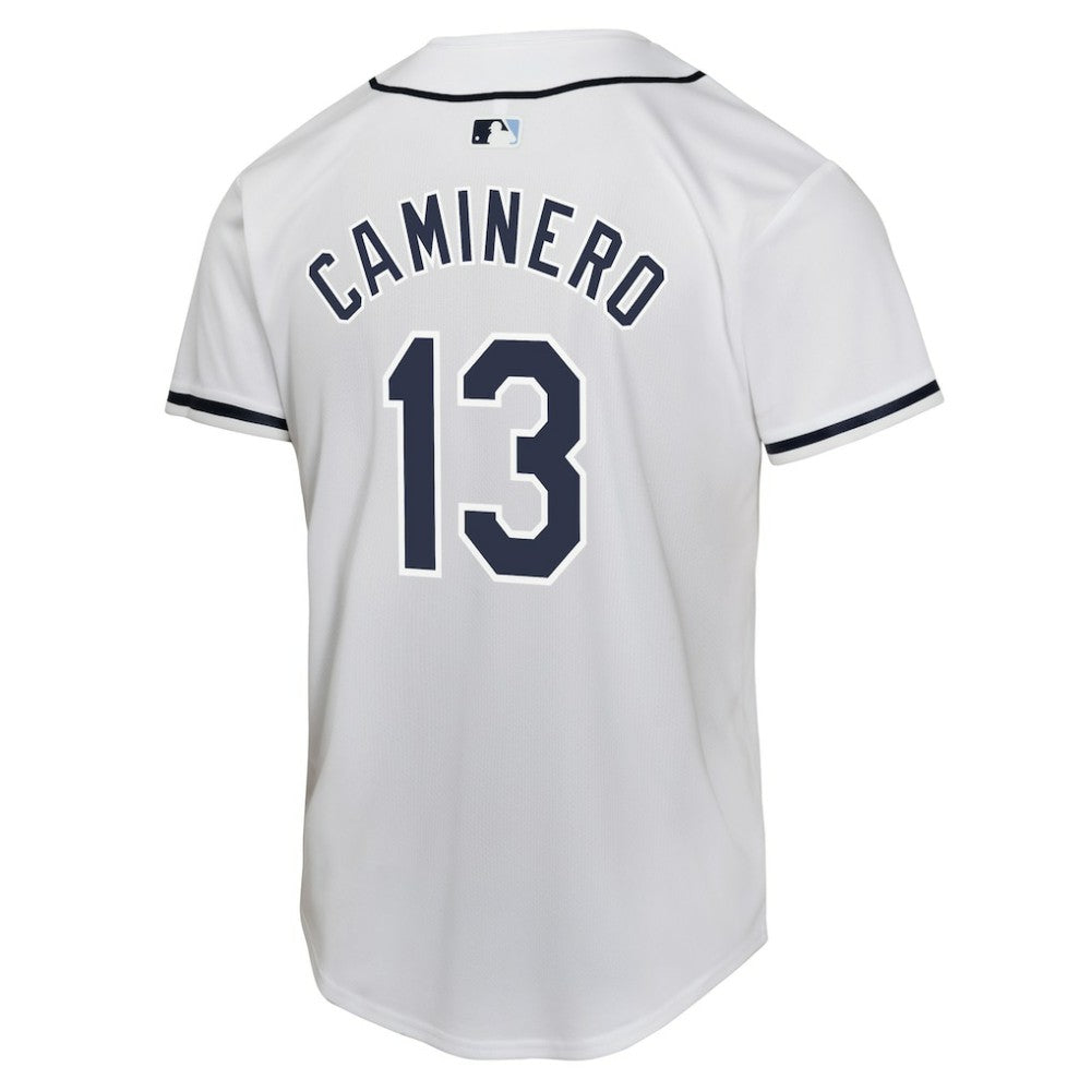 Junior Caminero Tampa Bay Rays Nike Youth Home Player Game Jersey - MLB Jerseys