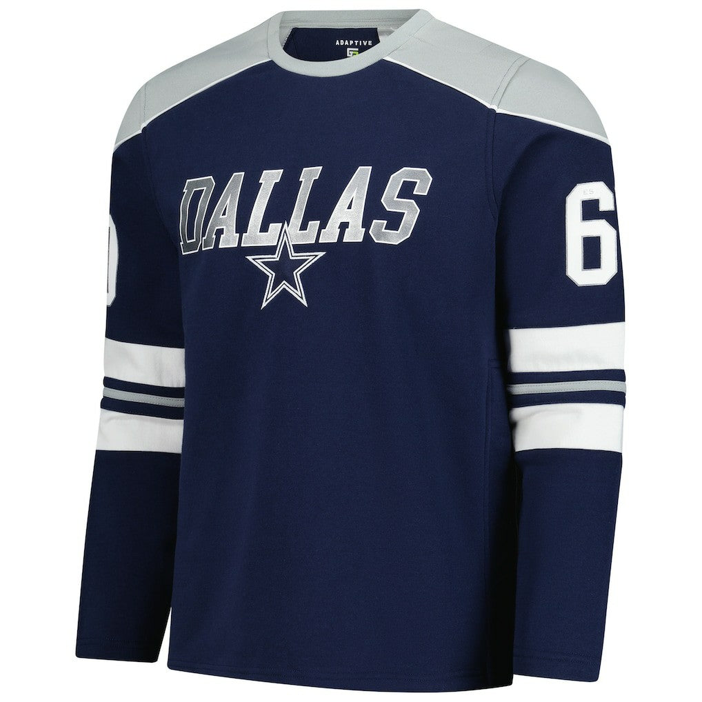 Dallas Cowboys G-III Sports by Carl Banks Adaptive Lord Stanley Crewneck Sweatshirt | NFL Outlet