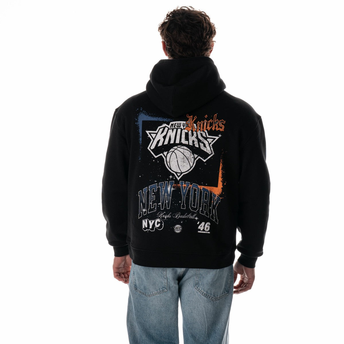 Black New York Knicks The Wild Collective Unisex Splatter Premium Hoodie | NBA