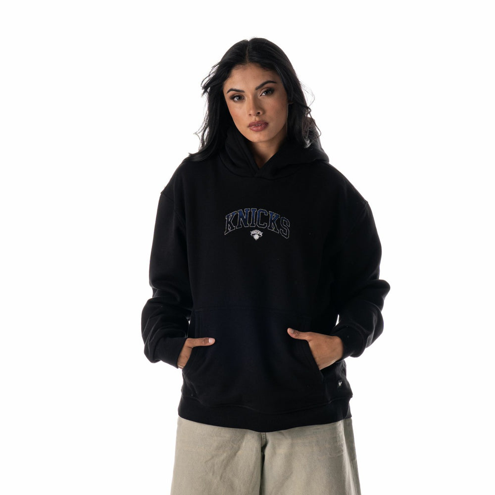 Black New York Knicks The Wild Collective Unisex Splatter Premium Hoodie | NBA
