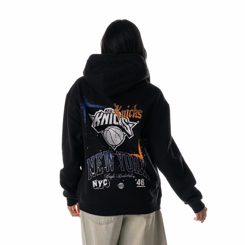 Black New York Knicks The Wild Collective Unisex Splatter Premium Hoodie | NBA