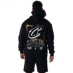 Black Cleveland Cavaliers The Wild Collective Unisex Splatter Premium Hoodie | NBA