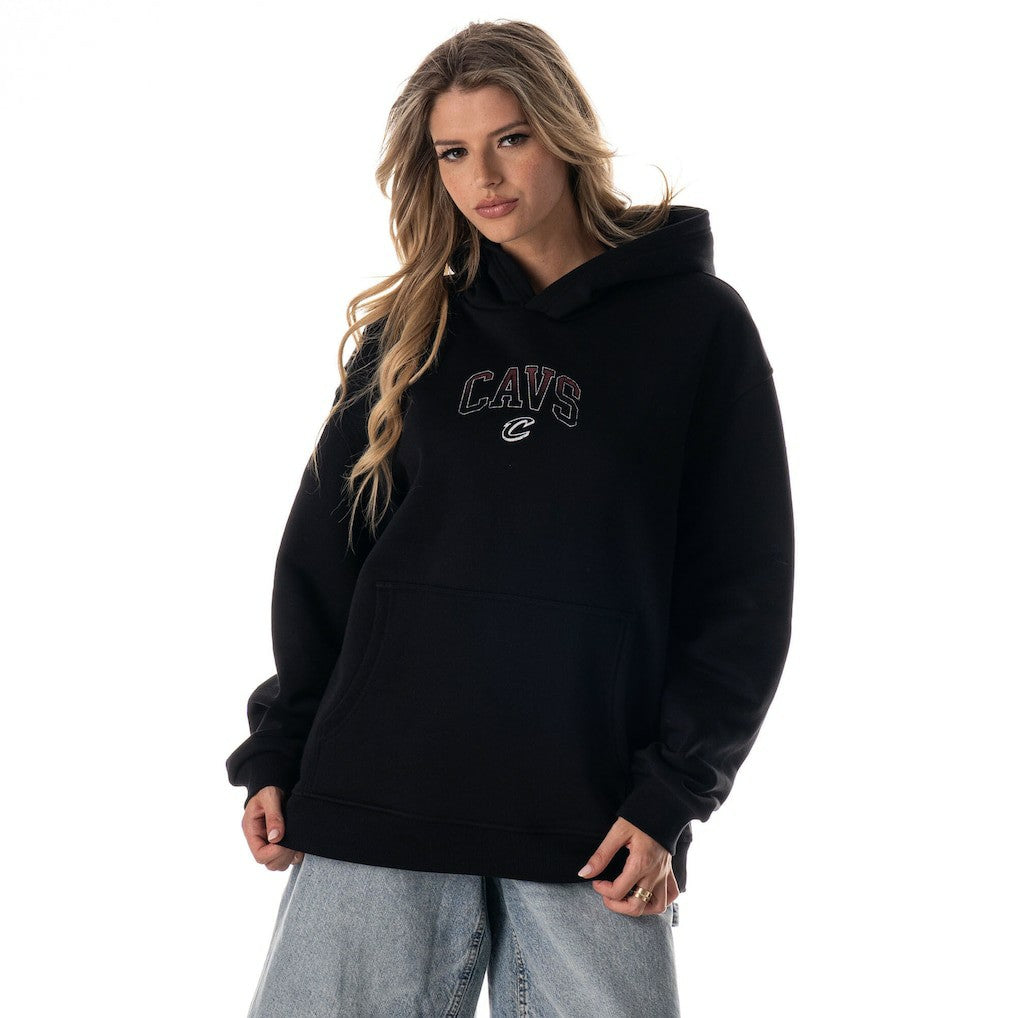 Black Cleveland Cavaliers The Wild Collective Unisex Splatter Premium Hoodie | NBA