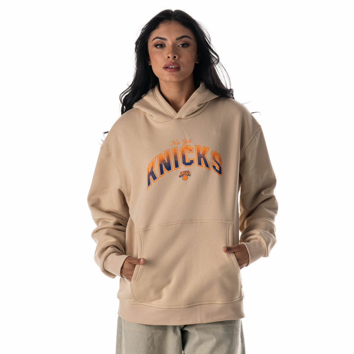 Tan New York Knicks The Wild Collective Unisex Mantra Premium Hoodie | NBA