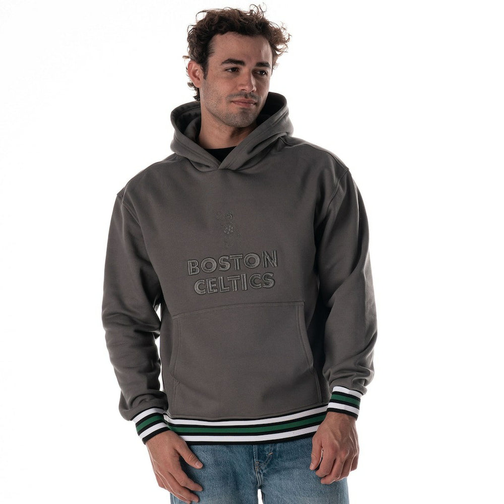 Charcoal Boston Celtics The Wild Collective Unisex Custom Rib Tonal Premium Hoodie | NBA
