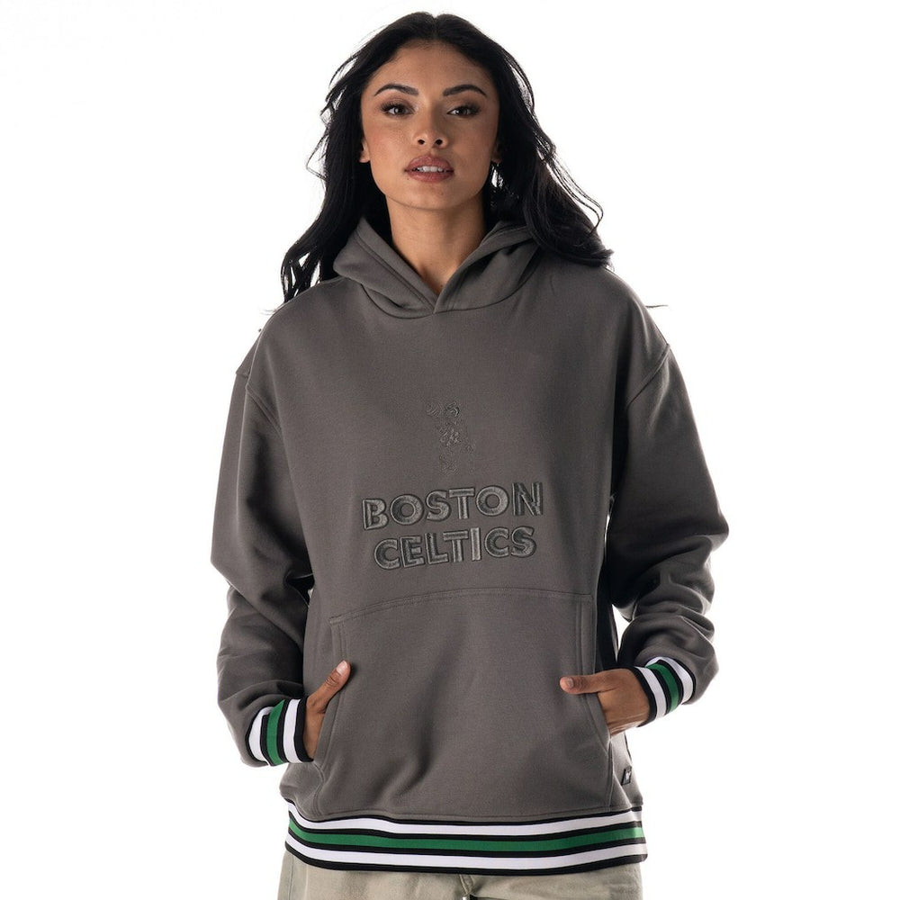Charcoal Boston Celtics The Wild Collective Unisex Custom Rib Tonal Premium Hoodie | NBA