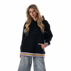 Black Los Angeles Lakers The Wild Collective Unisex Custom Rib Tonal Premium Hoodie | NBA