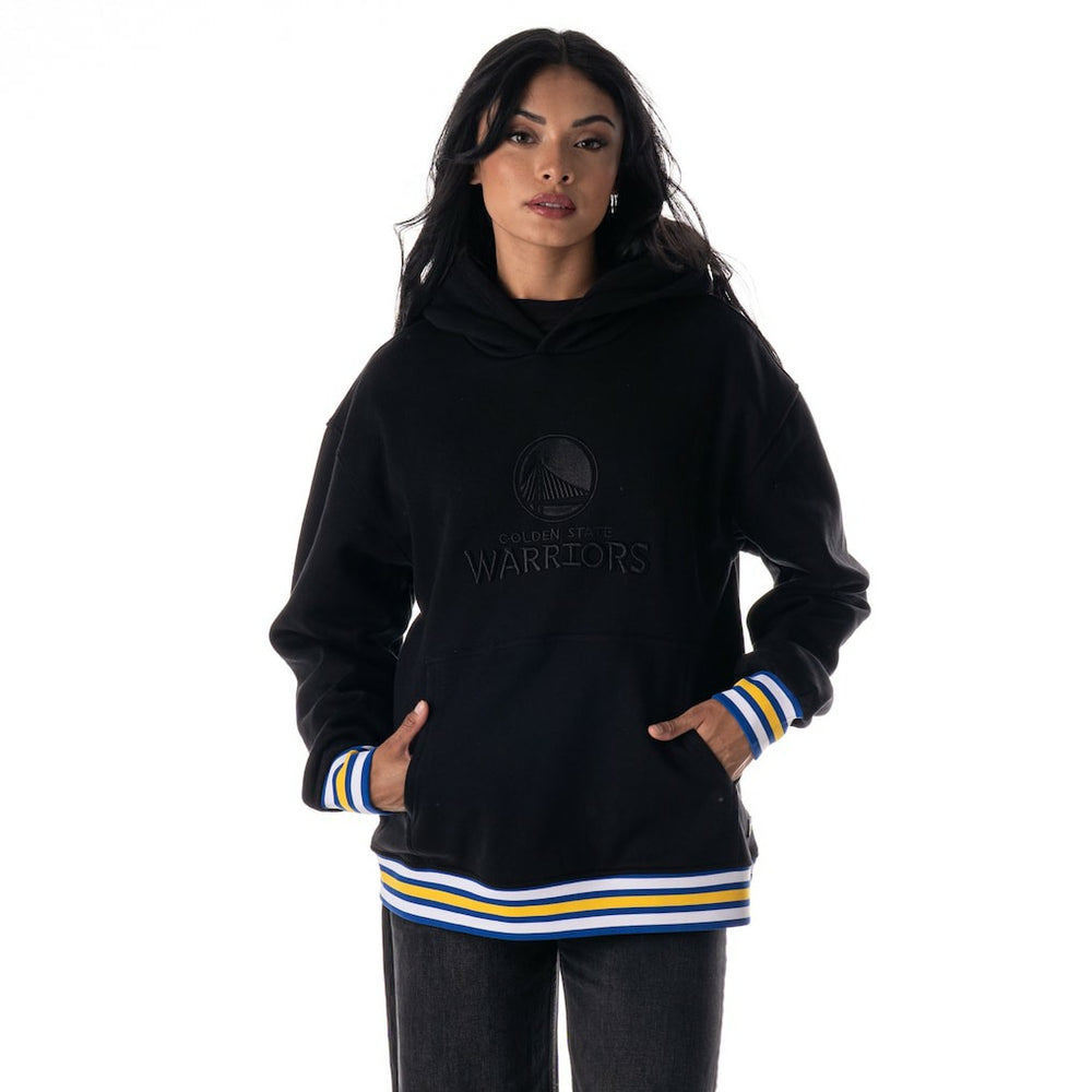 Black Golden State Warriors The Wild Collective Unisex Custom Rib Tonal Premium Hoodie sale | NBA
