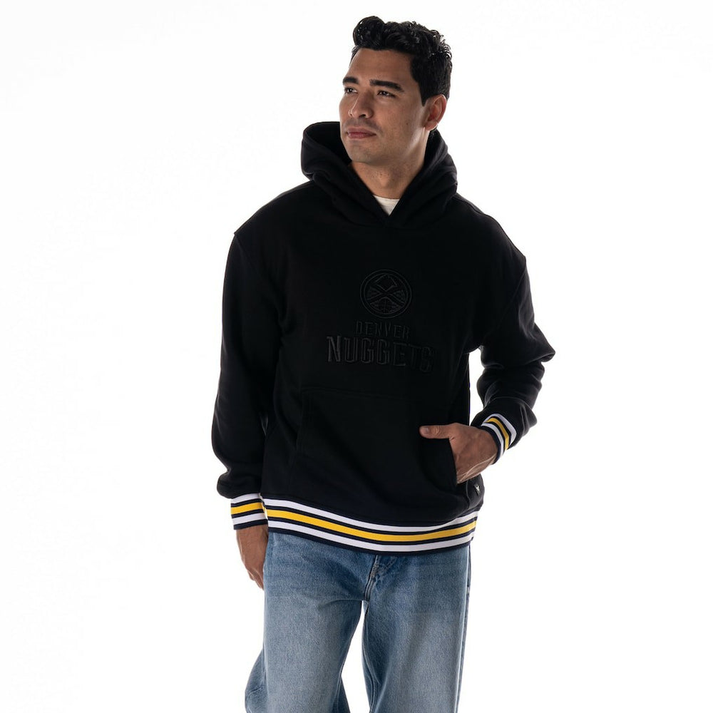 Black Denver Nuggets The Wild Collective Unisex Custom Rib Tonal Premium Hoodie sale | NBA