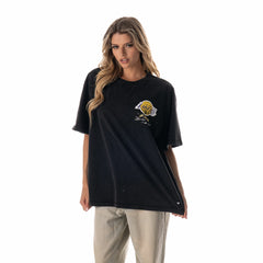 Black Los Angeles Lakers The Wild Collective Unisex Oversized Streetwear T-Shirt | NBA