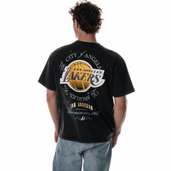 Black Los Angeles Lakers The Wild Collective Unisex Oversized Streetwear T-Shirt | NBA