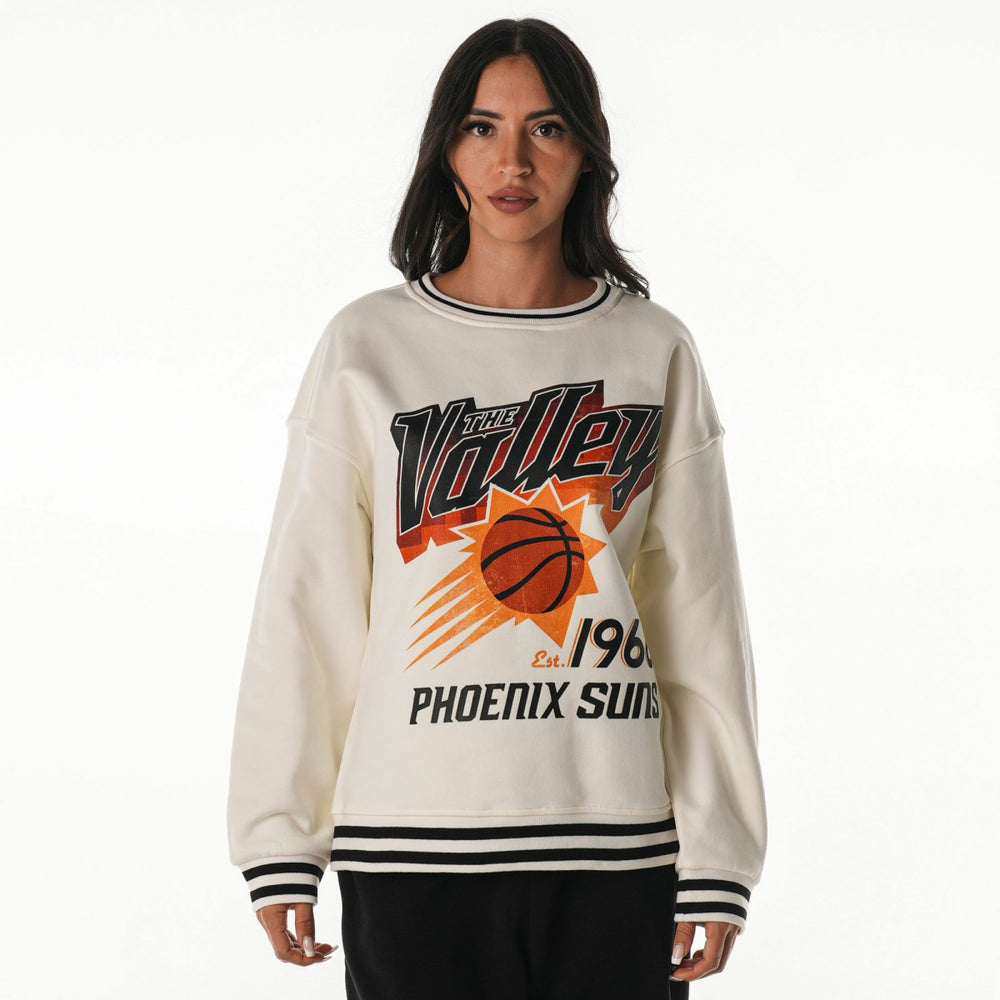 White Phoenix Suns The Wild Collective Unisex 2025/26 City Edition Oversize Vintage French Terry Sweatshirt | NBA
