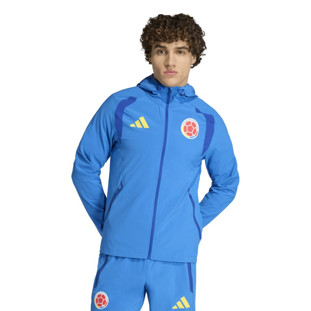 Colombia National Team FIFA x World Cup 2026 Tiro Travel Raglan Full-Zip Windbreaker Hoodie