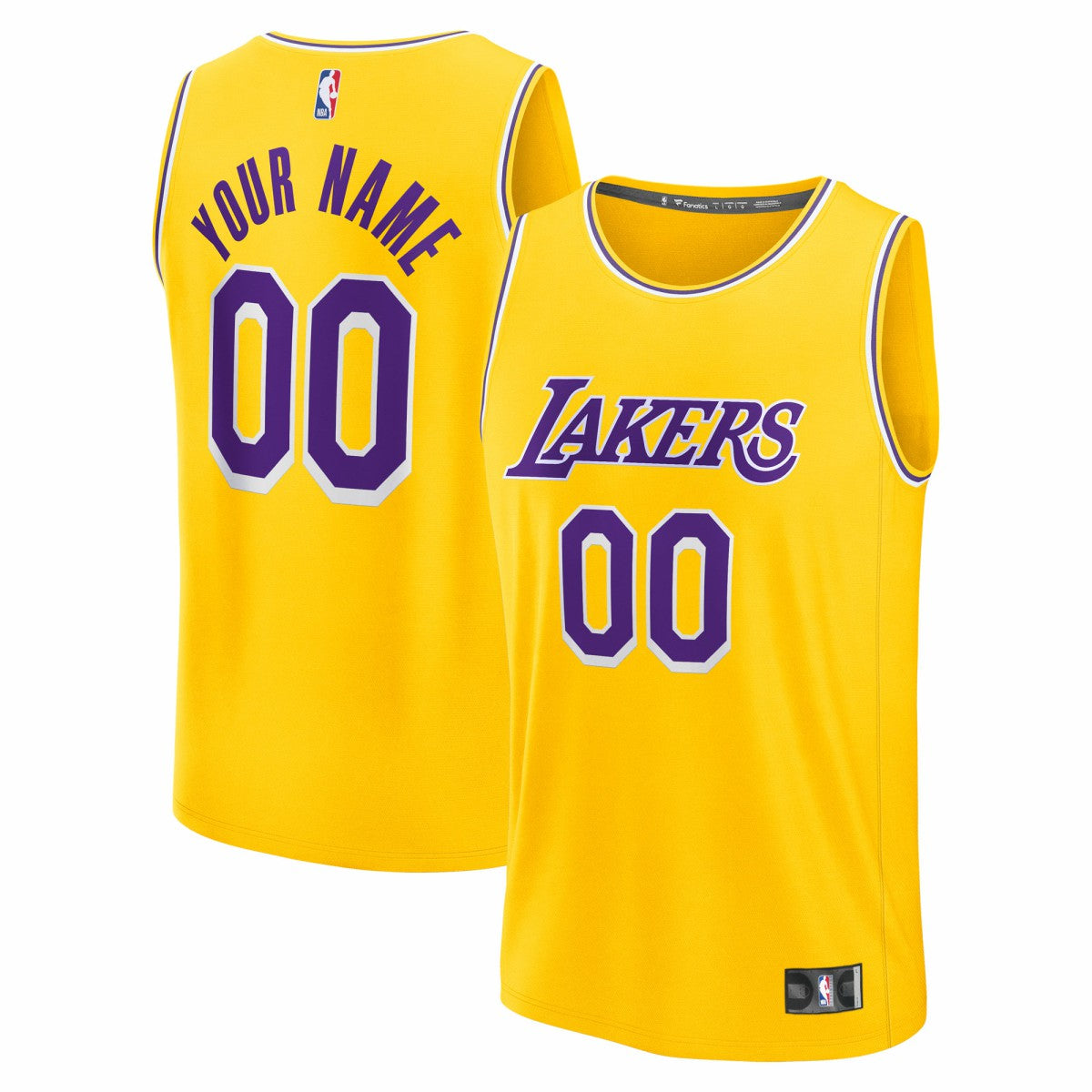 Gold Los Angeles Lakers Fast Break Custom Jersey | NBA