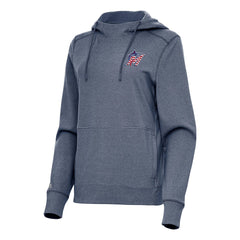 Miami Marlins Antigua Women's Justice Stars and Stripes Team Logo Pullover Hoodie - MLB Hoodies