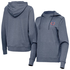Minnesota Twins Antigua Women's Justice Stars and Stripes Team Logo Pullover Hoodie - MLB Hoodies