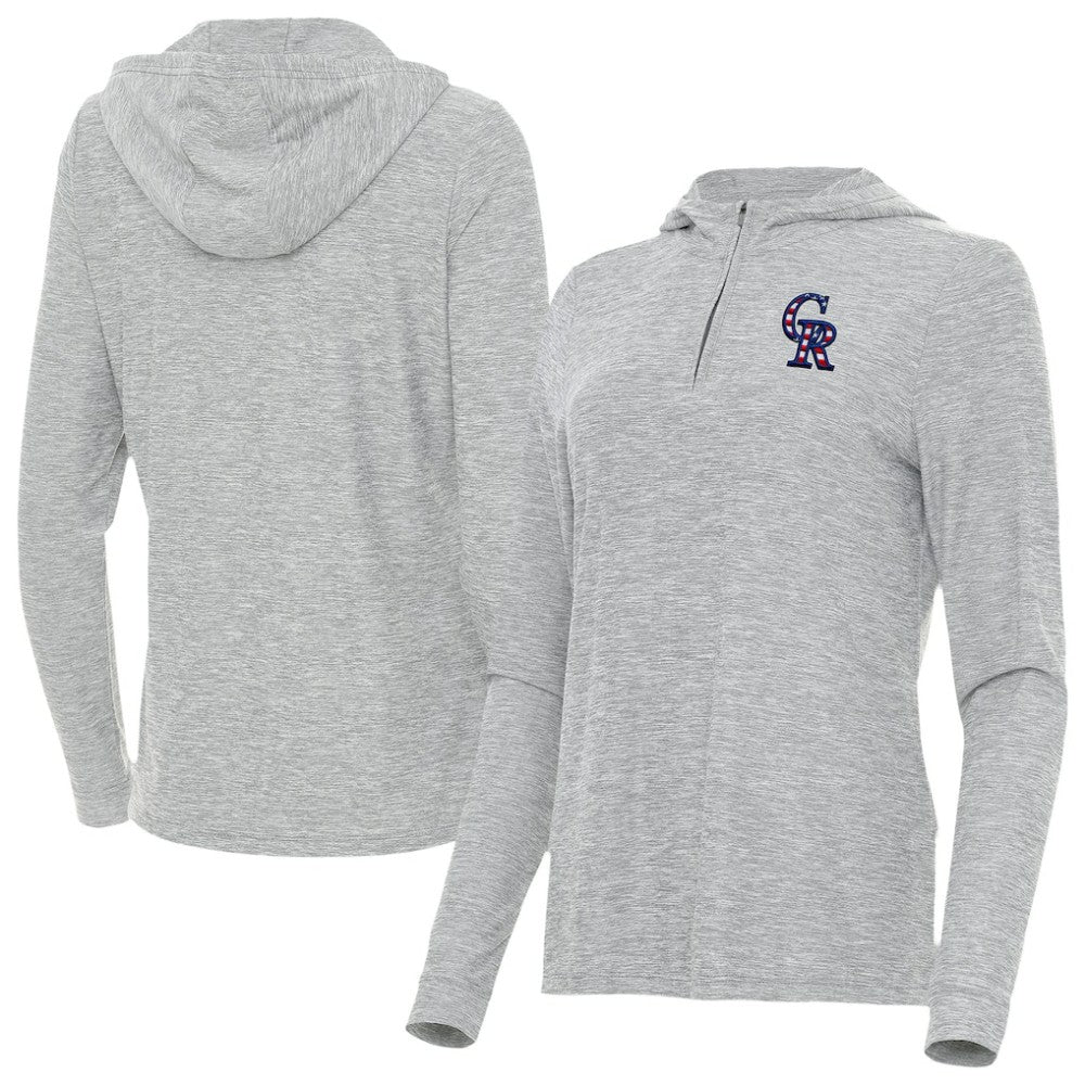 Colorado Rockies Antigua Women's Daybreak Quarter-Zip Hoodie - MLB Hoodies