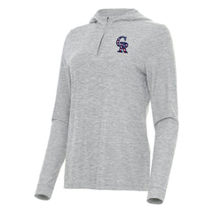 Colorado Rockies Antigua Women's Daybreak Quarter-Zip Hoodie - MLB Hoodies
