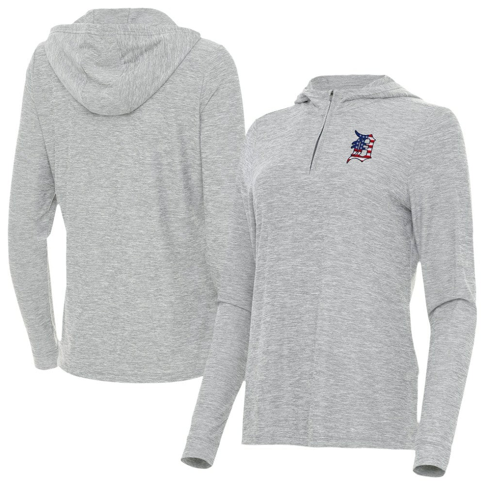 Detroit Tigers Antigua Women's Daybreak Quarter-Zip Hoodie - MLB Hoodies