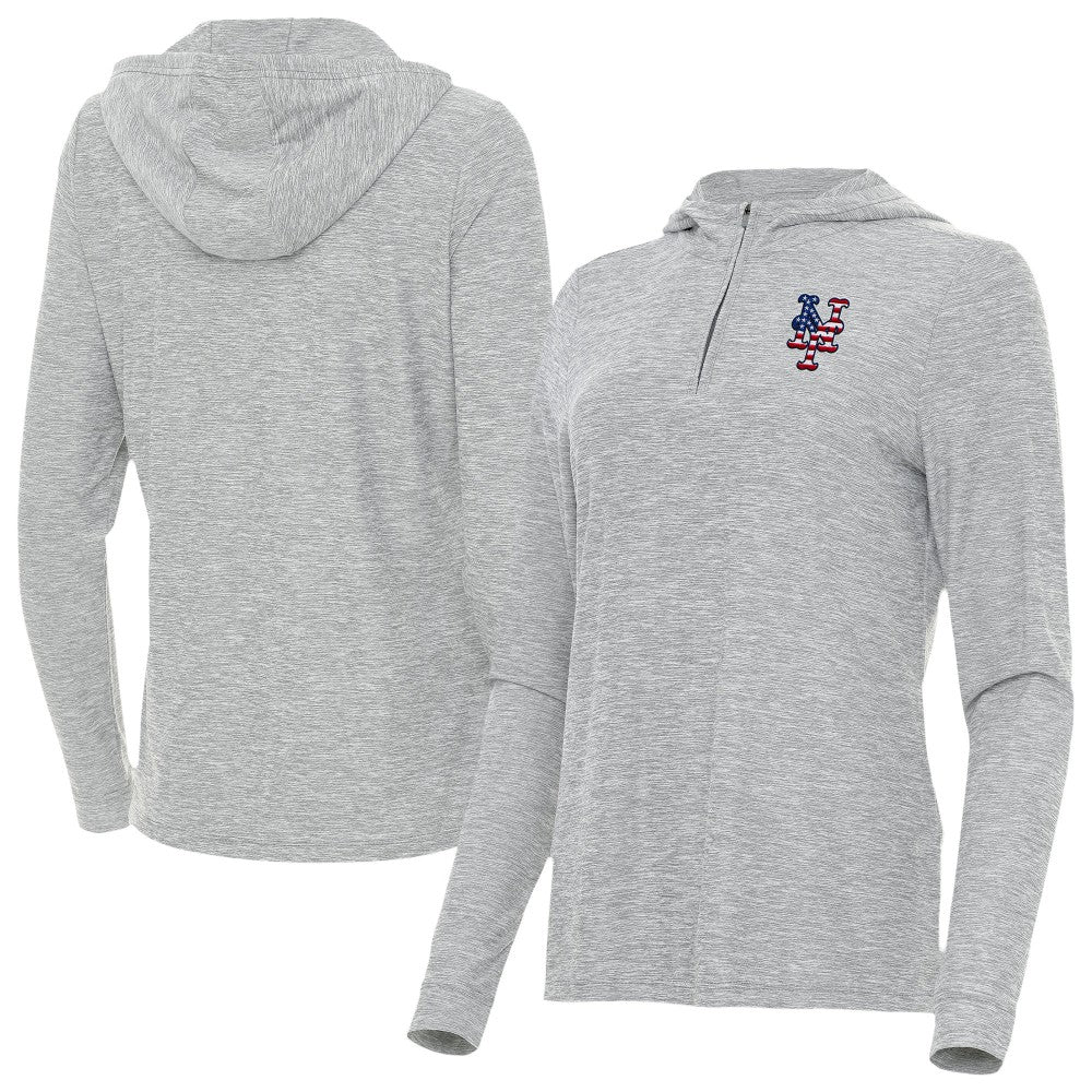 New York Mets Antigua Women's Daybreak Quarter-Zip Hoodie - MLB Hoodies