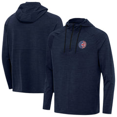 Chicago Cubs Antigua Spikes Stars and Stripes Team Logo Quarter-Zip Pullover Hoodie - MLB Hoodies