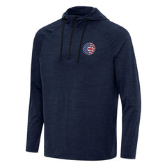 Chicago Cubs Antigua Spikes Stars and Stripes Team Logo Quarter-Zip Pullover Hoodie - MLB Hoodies