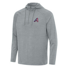Arizona Diamondbacks Antigua Spikes Stars and Stripes Team Logo Quarter-Zip Pullover Hoodie - MLB Hoodies
