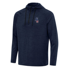 Chicago White Sox Antigua Spikes Stars and Stripes Team Logo Quarter-Zip Pullover Hoodie - MLB Hoodies