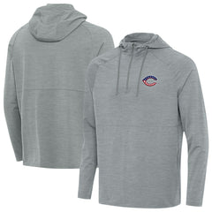 Cincinnati Reds Antigua Spikes Stars and Stripes Team Logo Quarter-Zip Pullover Hoodie - MLB Hoodies