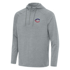 Cincinnati Reds Antigua Spikes Stars and Stripes Team Logo Quarter-Zip Pullover Hoodie - MLB Hoodies