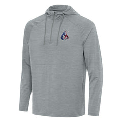 Baltimore Orioles Antigua Spikes Stars and Stripes Team Logo Quarter-Zip Pullover Hoodie - MLB Hoodies