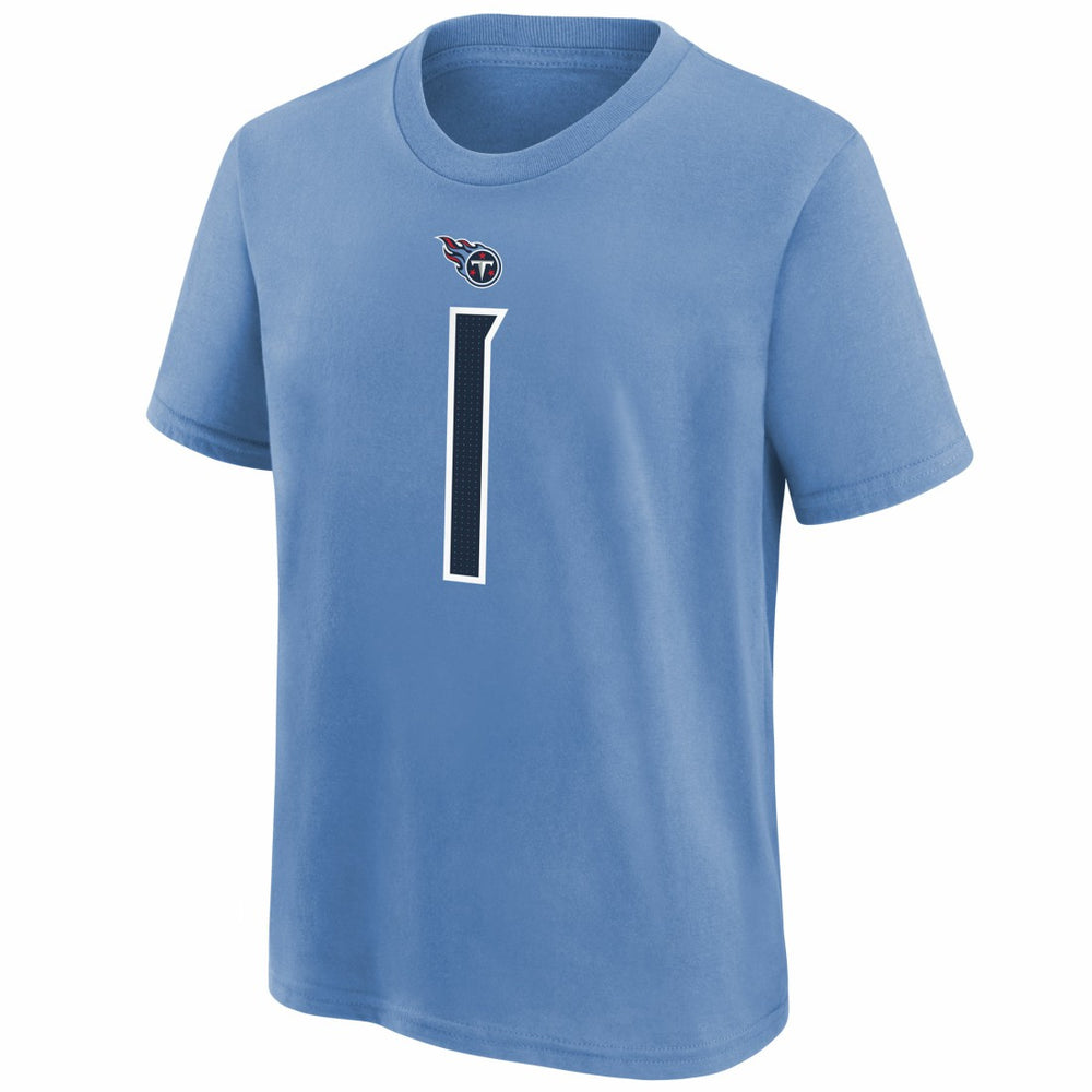 Tennessee Titans Cam Ward  Youth 2025 NFL Draft First Round Pick Name & Number T-Shirt | NFL New