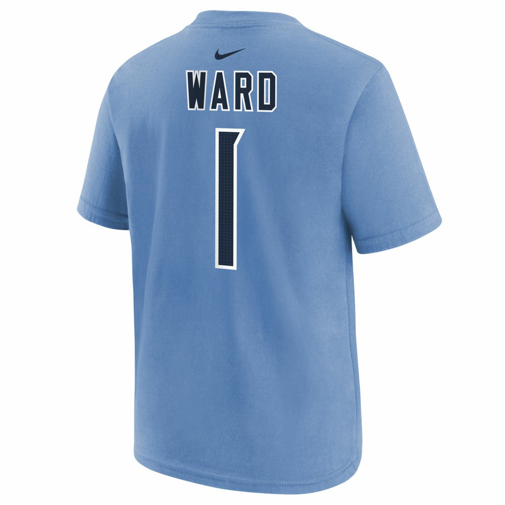 Tennessee Titans Cam Ward  Youth 2025 NFL Draft First Round Pick Name & Number T-Shirt | NFL New