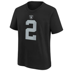 Las Vegas Raiders Ashton Jeanty  Youth 2025 NFL Draft First Round Pick Name & Number T-Shirt | NFL Sale