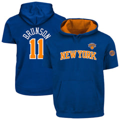 Blue Jalen Brunson New York Knicks Big & Tall Short Sleeve Hoodie | NBA