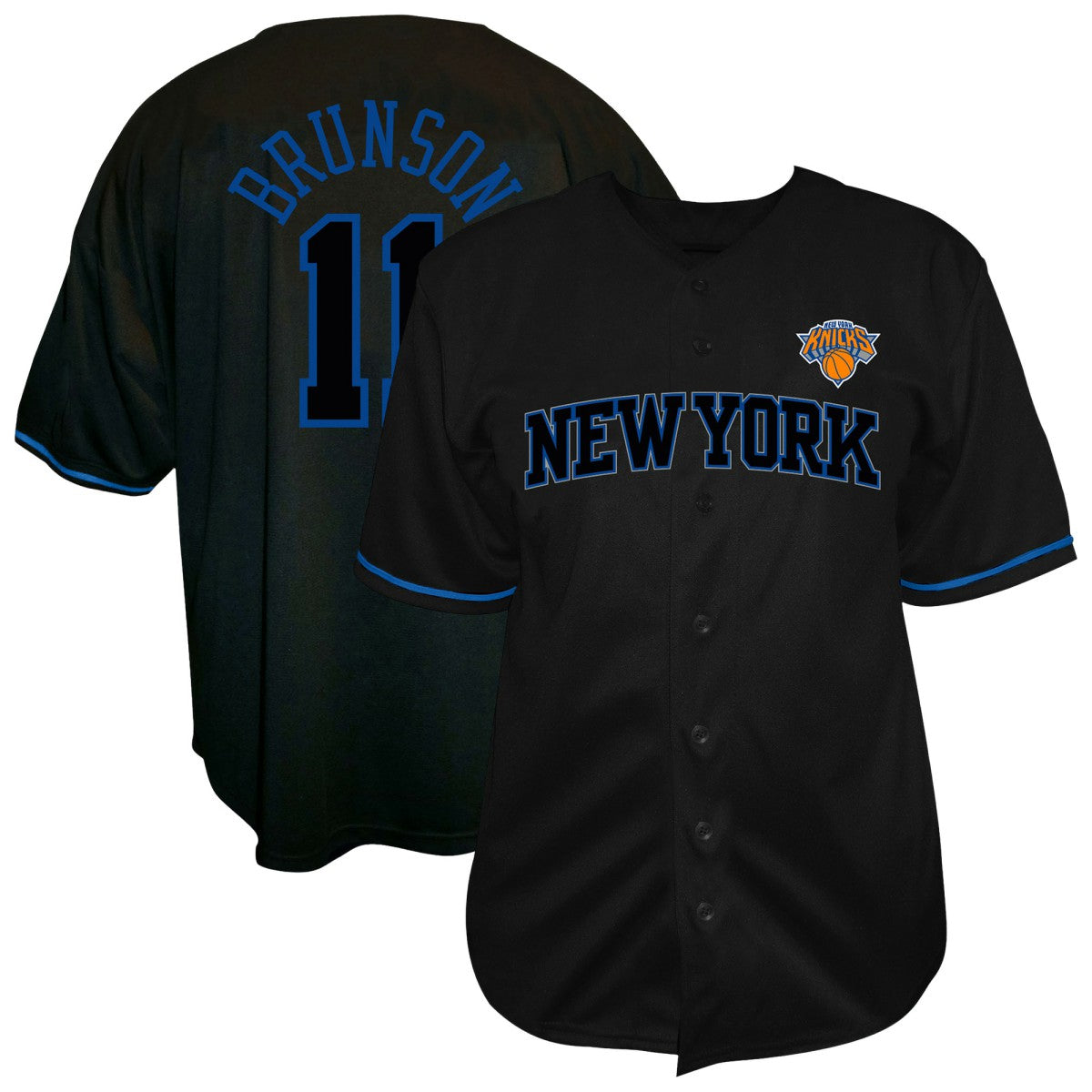 Black Jalen Brunson New York Knicks Big & Tall Name & Number Fashion Jersey | NBA