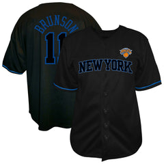 Black Jalen Brunson New York Knicks Big & Tall Name & Number Fashion Jersey | NBA