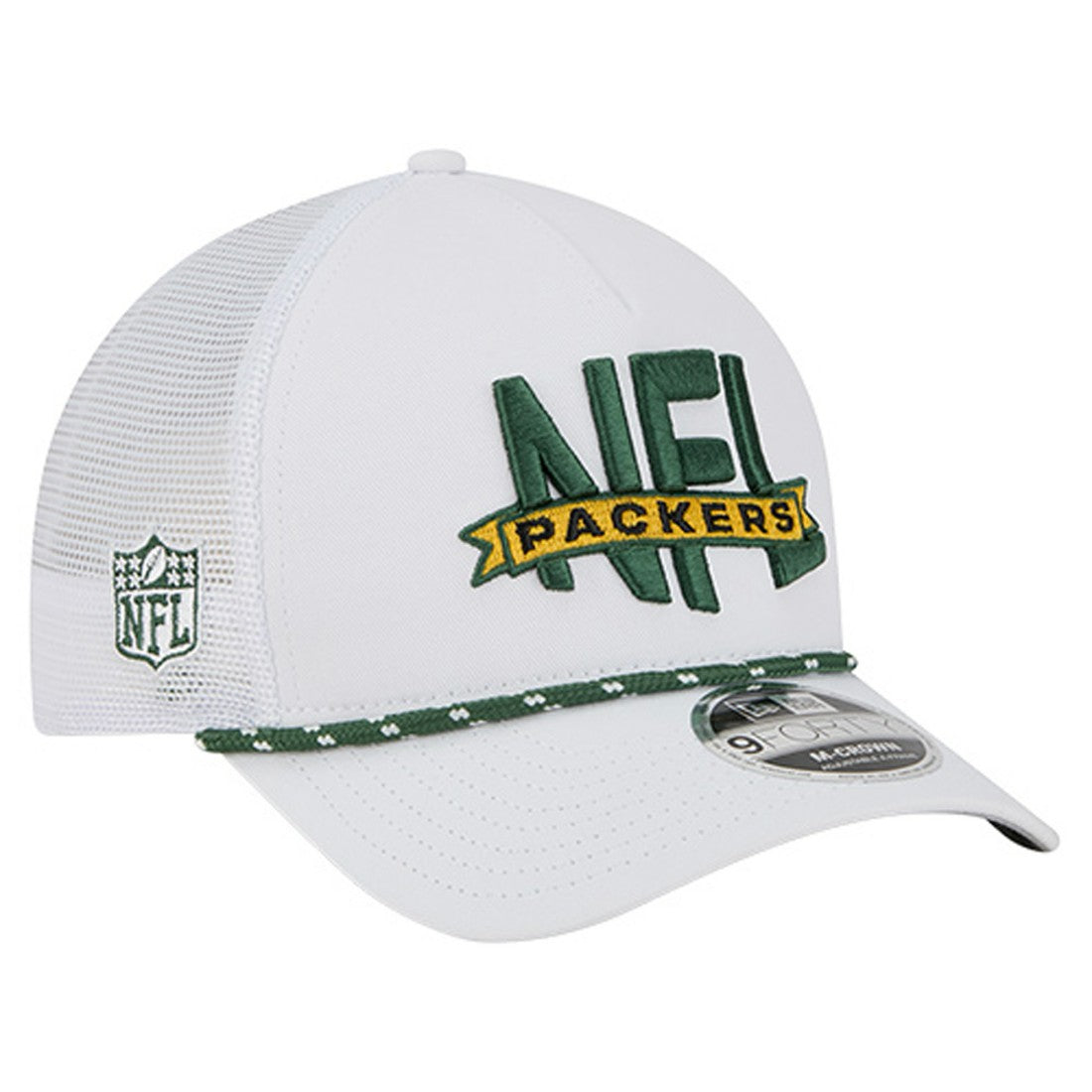 Green Bay Packers NFL 9FORTY A-Frame M-Crown Adjustable Trucker Hat | NFL New