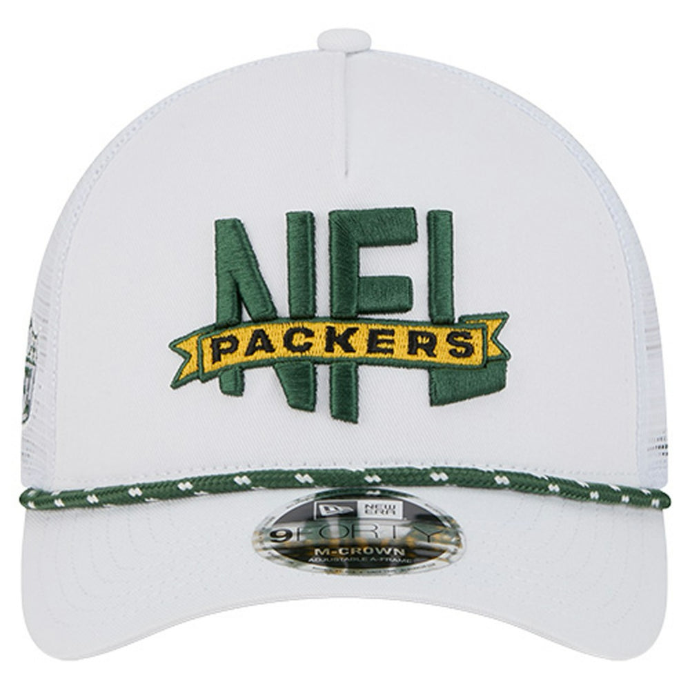 Green Bay Packers NFL 9FORTY A-Frame M-Crown Adjustable Trucker Hat | NFL New